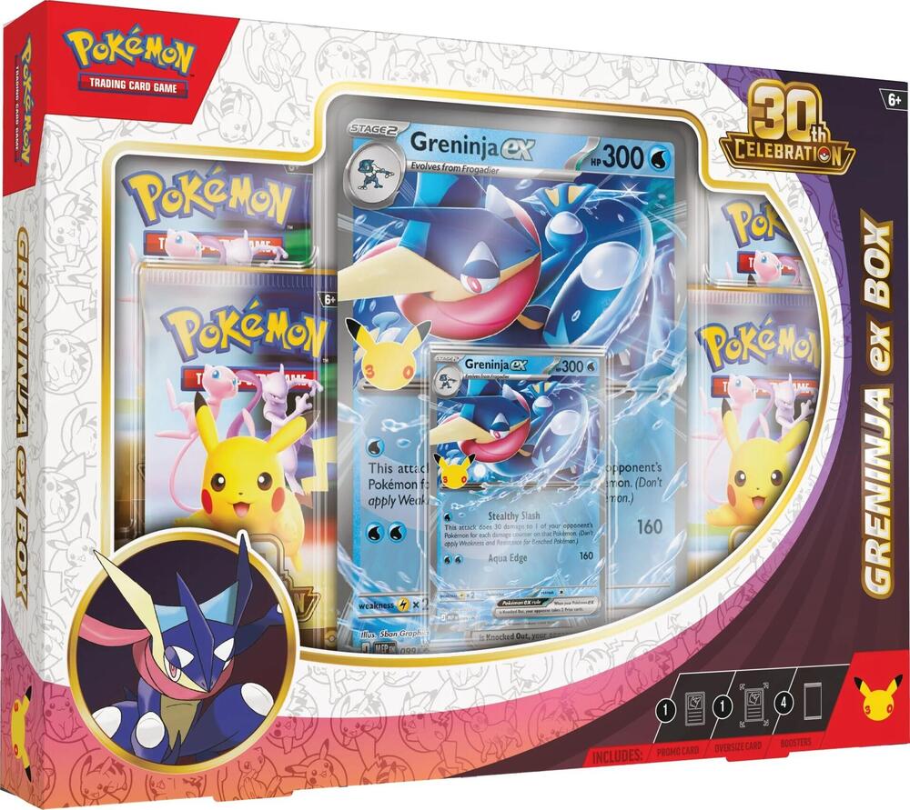 30th Celebration Sylveon ex Box or 30th Celebration Greninja ex Box (Random)