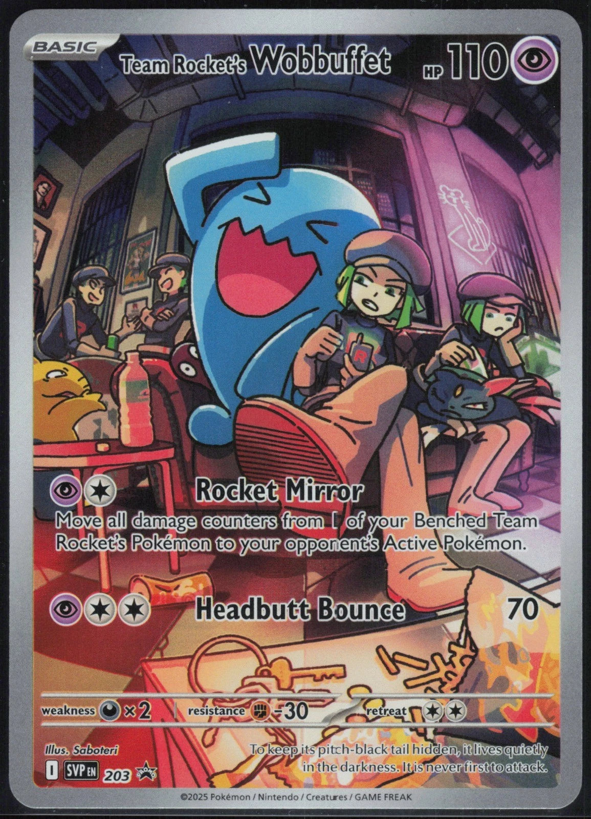 Team Rocket's Wobbuffet Scarlet & Violet Promo Cards 203