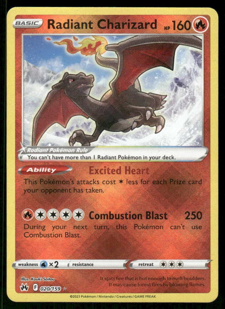 Radiant Charizard Crown Zenith 020/159