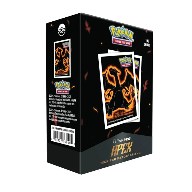 Neon Kanto 105ct APEX DECK PROTECTOR Sleeves Charizard for Pokémon
