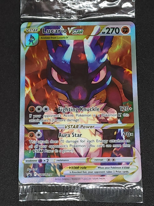 Lucario VSTAR Black Star Promo SWSH291 Factory Sealed