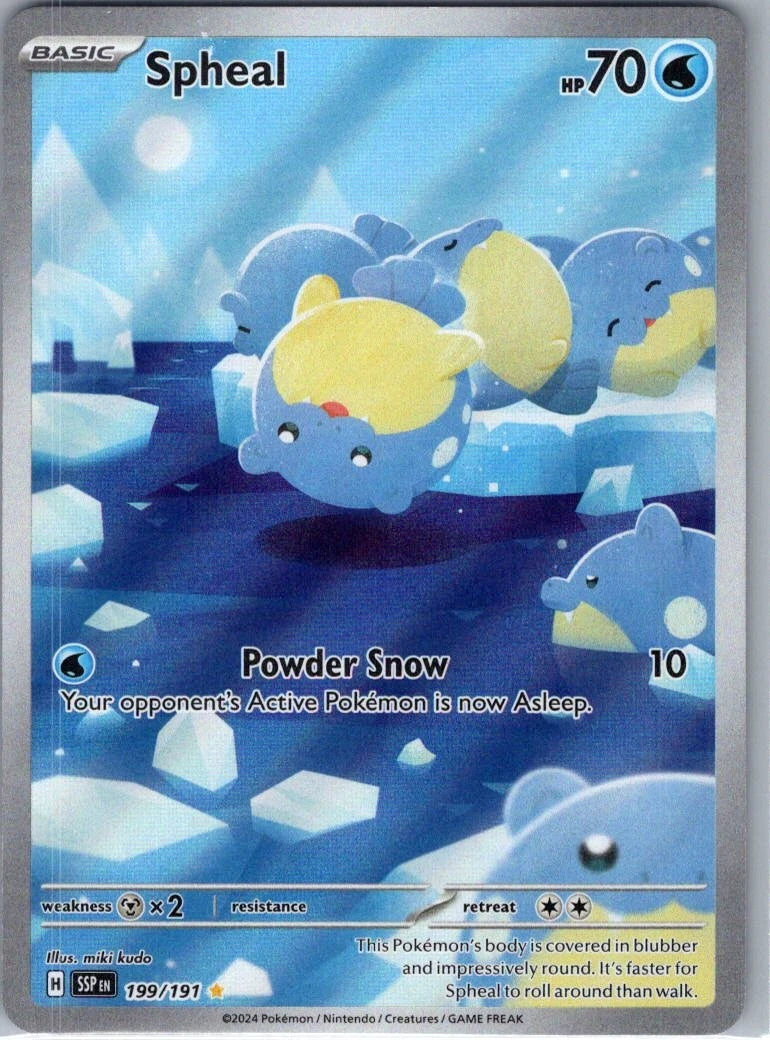 Spheal - 199/191 - SV08: Surging Sparks - Illustration Rare