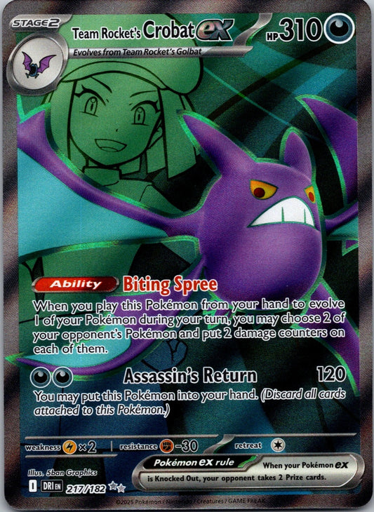 Team Rocket's Crobat ex Destined Rivals 217/182