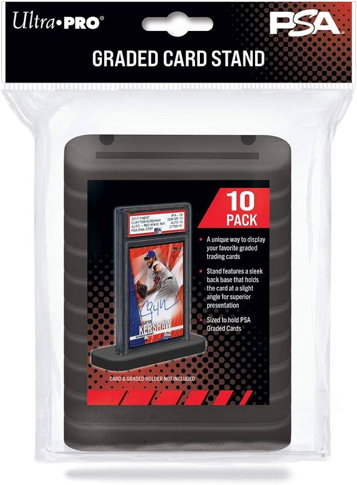10 Pck PSA Graded Card Stands